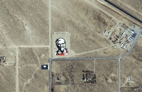 Latest KFC logo, as seen from outer space