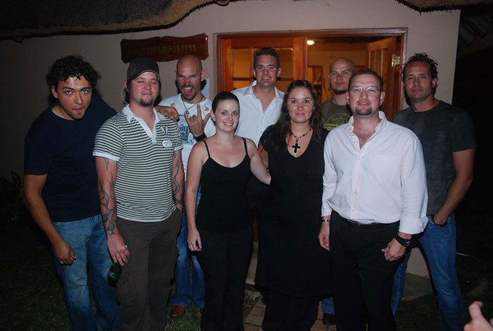 Seen with Watershed in the front row is Nicole Rollings (LM&P); Runette Botha (LM&P), Travis Brown (Mortimer Harvey) and Nicholas Hyslop (Mortimer Harvey).