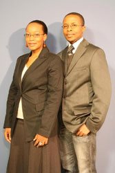 eNews 6PM anchors, Segametsi Moiloa and Mabutho Ngcobo.