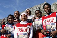 Mandela Day celebrations with magazine vendors
