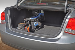 A large boot, large enough for the clubs and groceries to keep the wife happy.