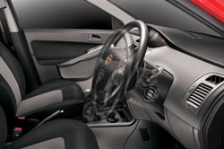 No, you're not seeing things... the adjustable steering wheel has quite a range.