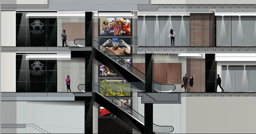 Wall of screens for latest Sandton mall