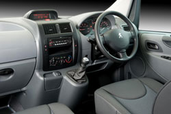 The driver’s seat is height-adjustable, the steering column is fully adjustable and both the driver and the front passenger seats have fold-down arm rests.