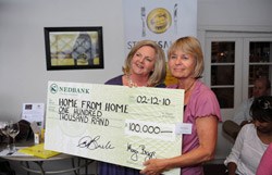 Margi Biggs, StreetSmart SA Chairman, with Jane Payne, Home from Home Director at the donation handover.