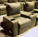 The recliners in the CinePremiere theatre, reportedly the first cinema of its kind in South Africa to offer this kind of luxury.