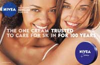 NIVEA’s SA print advertisement for NIVEA 100 Years Skincare for Life campaign.