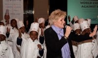 PJ Powers and children from ACFS