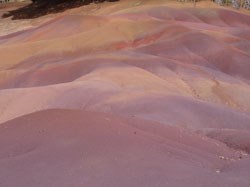 The coloured sands of Chamarel.