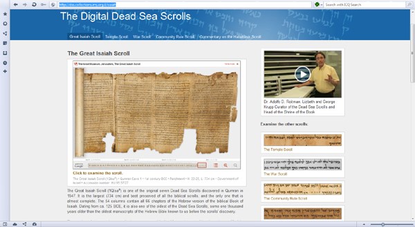 Dead Sea Scrolls digital project launches