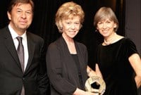 (L - R): Jean Jacques, Mary Lewis with her special award and Brigitte Evrard.