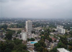 The Grand Hotel Kinshasa, seen here in the centre of the image, is to undergo major refurbishment under Lonrho Hotels management; the refurbishment will take about two years. (Image: Wikimedia Commons)