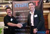 Etienne Louw, MD of mapIT and Armin Fendrich, vice president sales – EMEA, of deCarta