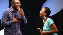 Abongile Maqwazima with BBL presenter Masechaba Lekalake