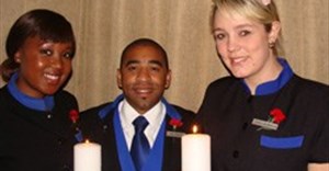 Twelve Apostles Hotel and spa staff gather and light up a few candles in support of Earth Hour taking place on Saturday, 31 March. Left to right: Thabang Rapotu (guest services manager), Dale Scholtz (assistant concierge), and Candic Grobbelaar (assistant guest services manager)