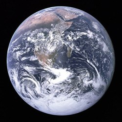 &quot;The Blue Marble&quot; is a famous photograph of the Earth taken on December 7, 1972 by the crew of the Apollo 17 spacecraft en route to the Moon at a distance of about 29,000 kilometers (18,000 statute miles). It shows Africa, Antarctica, and the Arabian Peninsula. (Image: NASA)