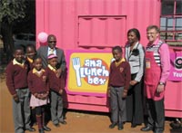 Corporate South Africa donates mobile kitchens, lanterns