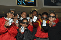 Learners from Feed My Lambs Primary School get ready to experience the new Cinema Park Concept at Ster-Kinekor Theaters.