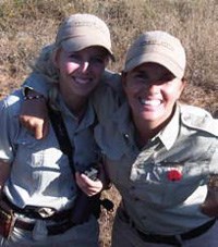 Amy Attenborough and Lee-Anne Davis. Amy is currently the only female ranger in the Group to have earned her Grade 2 walking qualification to view high-profile game on foot with guests. Congratulations Amy!