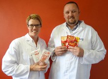 Lisa Ronquest-Ross (Research & Development director) and Andy Mulholland (Food Packaging Buyer)