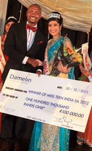 Damelin sponsors R140 000 worth of bursaries at Miss Teen India SA