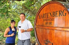 L - R: Tamsyn Jeftha with her mentor Carl Schultz, Hartenberg's winemaker