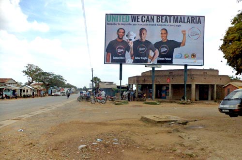 Continental Outdoor Media supports malaria campaign with football stars