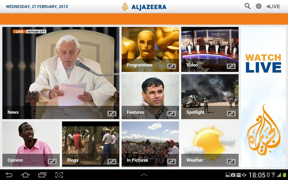 Al Jazeera English launches news apps for Android Tablet and BlackBerry 10 users
