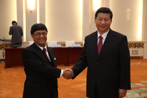 Marcel Golding meets Chinese President Xi Jinping