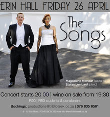 The Songs at Erin Hall, Cape Town