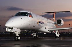 The ERJ 135-LR – regional jet airliner and corporate jet. (Image: Courtesy Airlink)