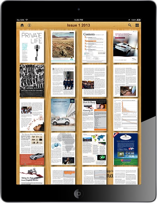 FNB Private Clients offers their clients a digital lifestyle magazine distributed via smart devices