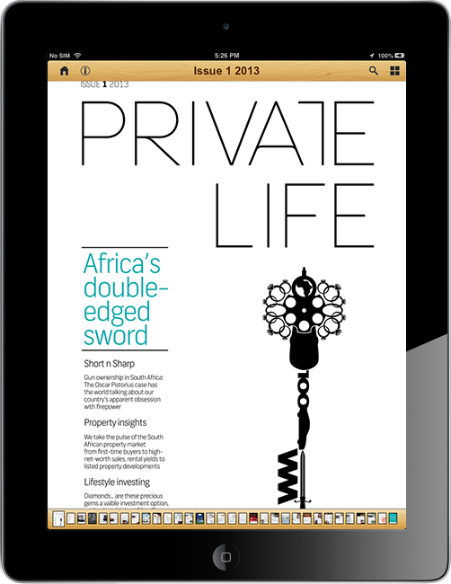 FNB Private Clients offers their clients a digital lifestyle magazine distributed via smart devices