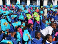 Handover of 1,2m pens at Mbuyisa Makhubu Primary