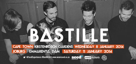 Bastille coming to SA in January