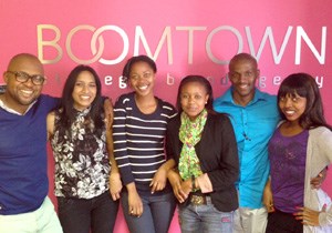 From L to R: Mncedisi Mayekiso, Pamela Brimiah, Oko Ngcukana, Rebecca Malibe, Xolani Hlitana, and Nthuseng Goodwin
