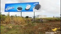 Oreo 3-D, 3-step billboard in Mauritius