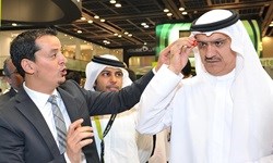 The CEO of Etisalat Group, Ahmad Abdulkarim Julfar, at GITEX.