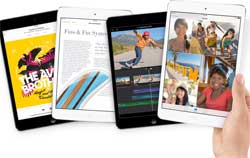 The iPad mini with retina display is available from some Apple online stores. Image: Apple