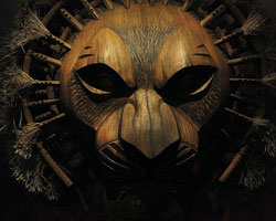 A mask from the stage production Lion King in London. (Image:  from Citizen of the World, via I-Net Bridge)