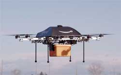 A prototype of the Octopeter drone delivery system that Amazon wants to use for deliveries. Image:
