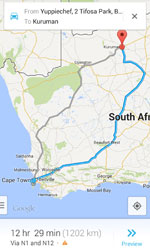 From Cape Town to Kuruman
