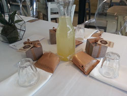 Table setting with homemade lemonade