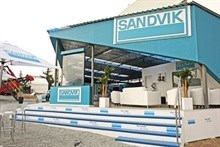 The Exhibitionist Cc wins Best Outdoor Stand award at EXSA 2013 for Sandvik Mining stand