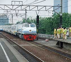 A train hit a petrol tanker in Jakarta killing at least five people. Image: Wiki Images