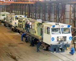 New locomotives being assembled at RRLGrindrod's Pretoria manufacturing facility. Image: RRLGrindrod