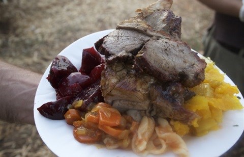The delicious Up the Creek lamb spit braai - Image sourced from