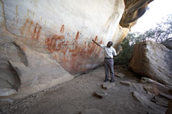 The guides are on hand to tell you all about the rock art. (Image: Bushmans Kloof Wilderness Reserve & Wellness Retreat)