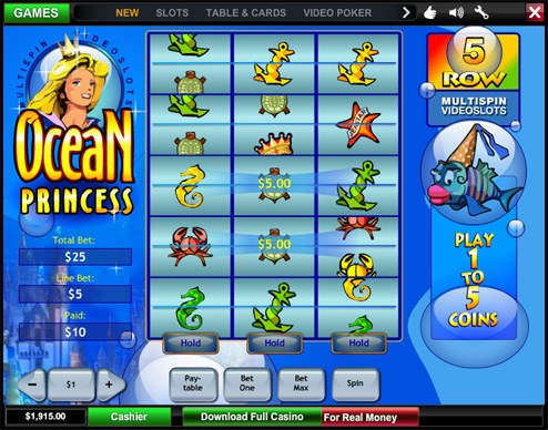 Let online casino game, Ocean Princess float your boat
