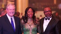 American politician Steve Forbes was a guest at the launch of Mosunmola Abudu's new African TV channel. (Image: EbonyLife)